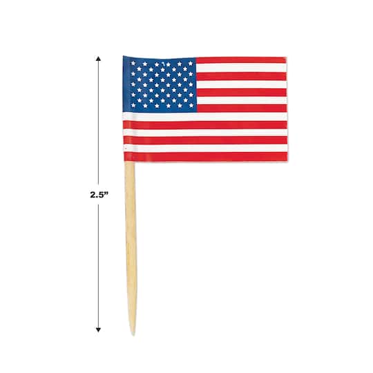 Beistle 2.5" United States Flag Picks, 150ct.